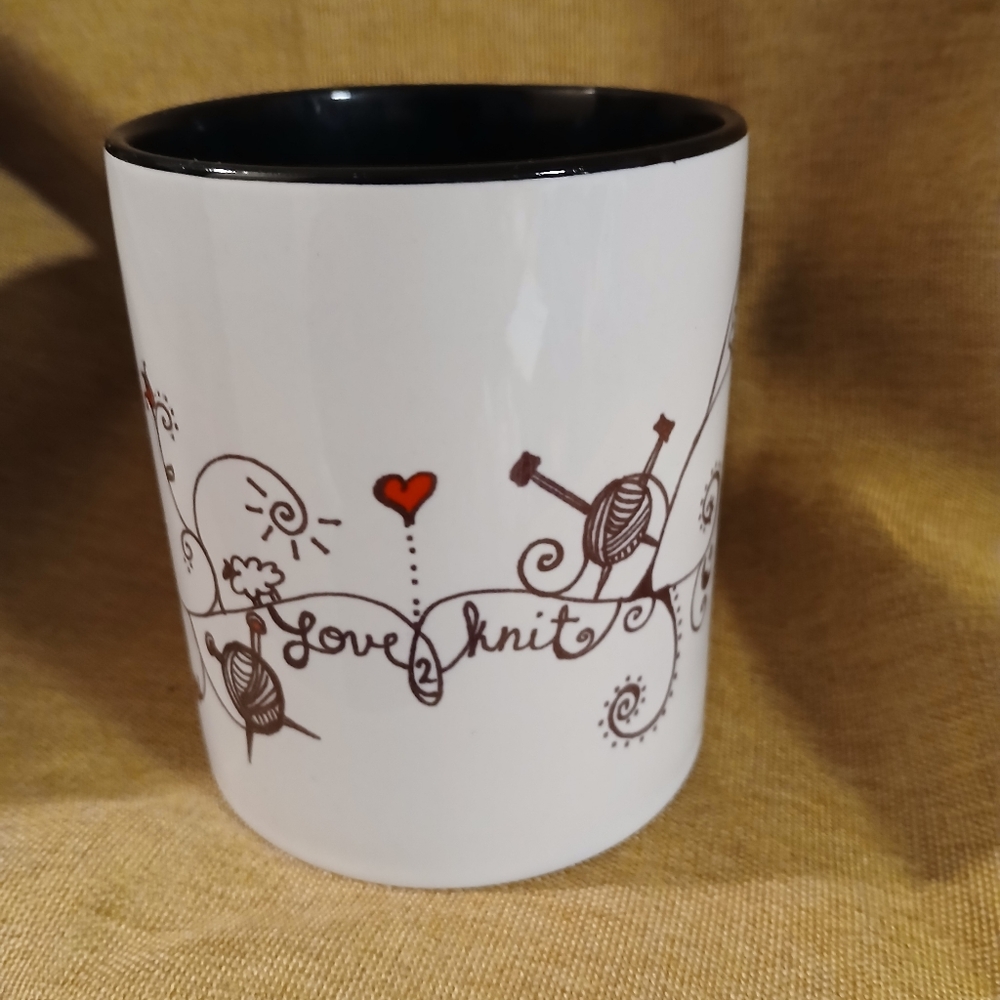 Cafepress "Love 2 Knit" 11 oz Mug (022525B)